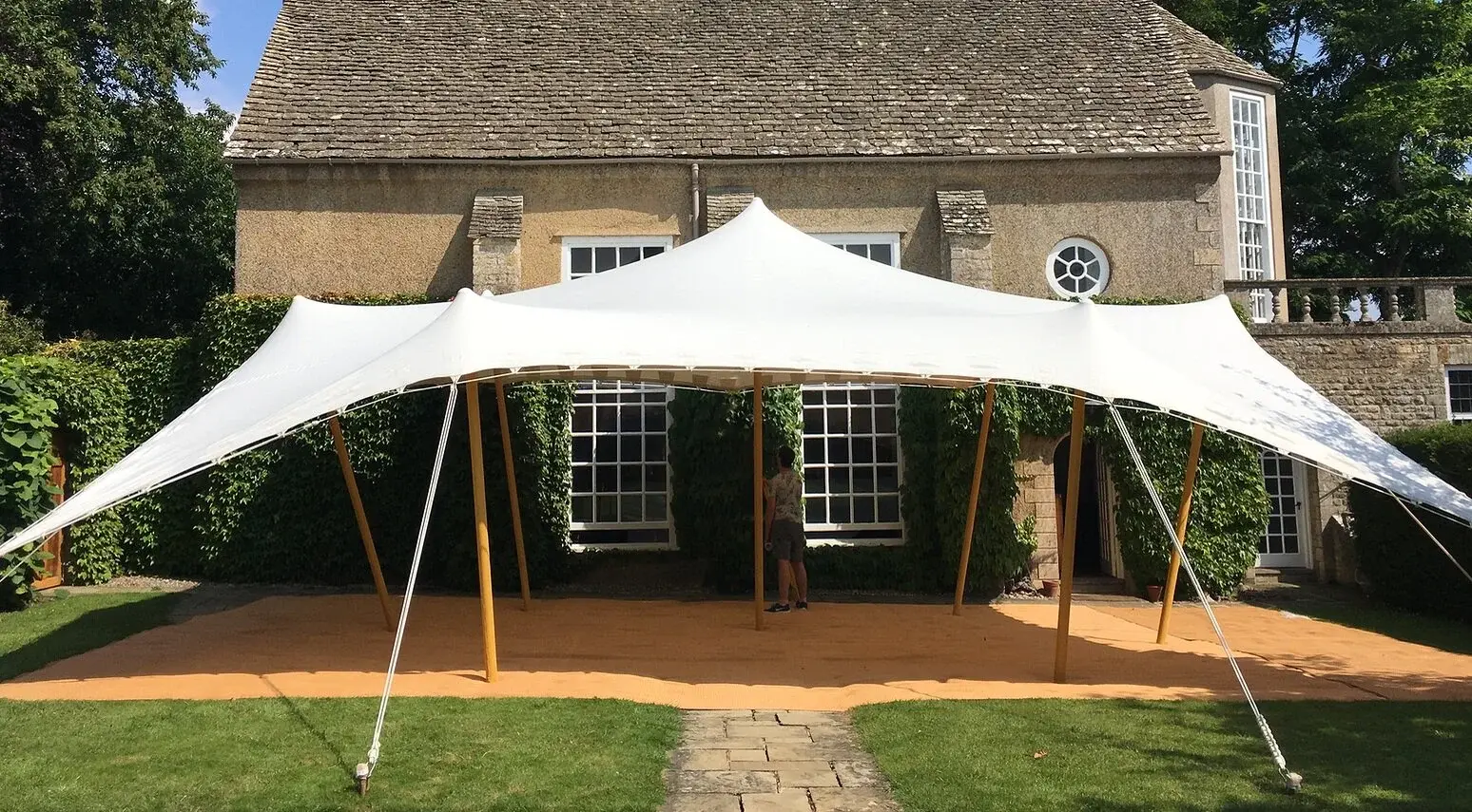 Freestretch Stretch Tent at a manor house